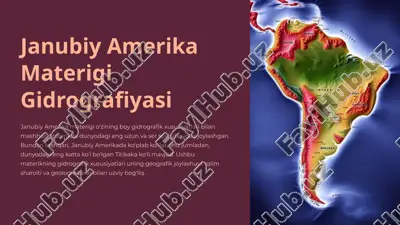janubiy amerika materigi gidrografiyasi — PPTX
