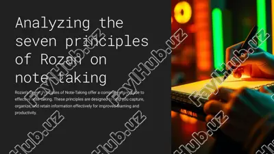 rozan's seven principles of note-taking — PPTX