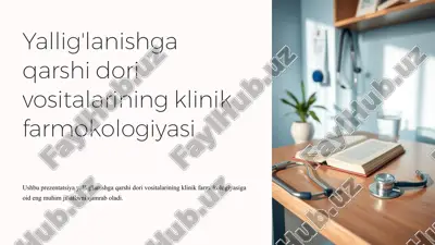 yallig'lanishga qarshi dori vositalarining klinik farmokologiyasi — PPTX