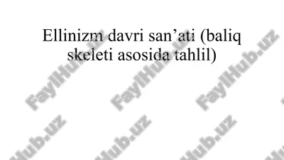 ellinizm davri san'ati — PPTX