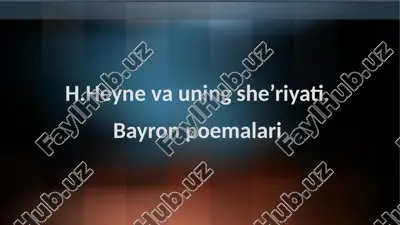 h.heynevauningshe’riyati.bayronpoemalari — PPTX