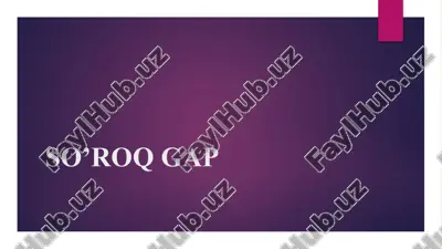 so’roq gap — PPTX