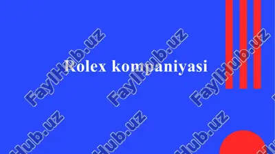 rolex sa — PPTX