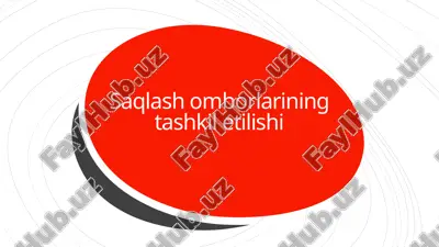 saqlash omborlarining tashkil etilishi — PPTX