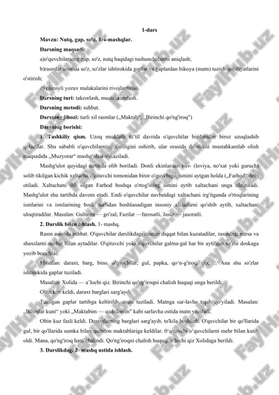 nutq, gap, so‘z — DOCX