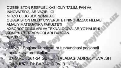 tarmoqlar — PPTX