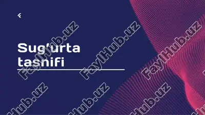 sug’urta tasnifi — PPTX