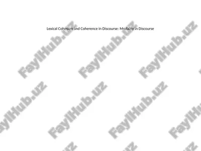 lexical cohesion and coherence in discourse — PPTX