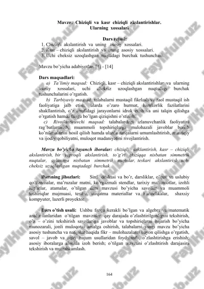 chiziqli va kasr chiziqli akslantirishlar — DOC