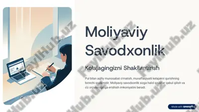 moliyaviy savodxonlik — PDF