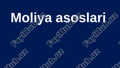 moliya asoslari — PPTX