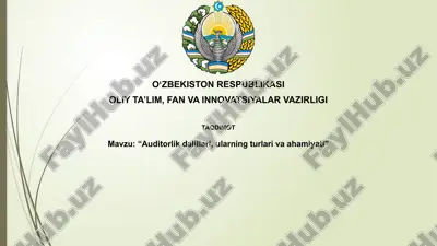 audit dalillari — PPTX