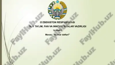 ayollar daftari — PPTX