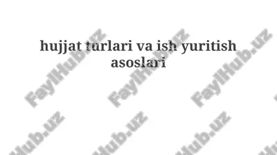 hujjat turlari — PPTX