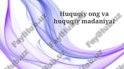 huquqiy ong va huquqiy madaniyat — PPTX