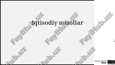 makroiqtisodiyot misollari — PPTX