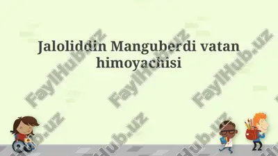 jaloliddin manguberdi: hayoti va faoliyati — PPTX