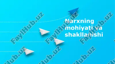narxning mohiyati — PPTX
