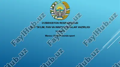 o'zbekistondasport — PPTX