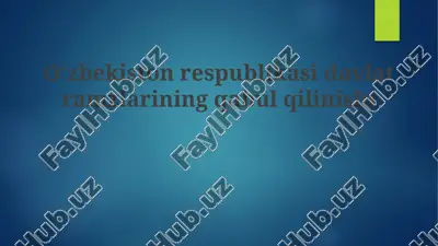 o'zbekiston respublikasi davlat ramzlari: umumiy ma'lumot — PPTX