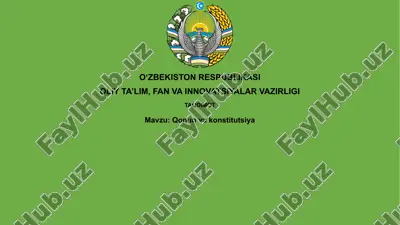 qonun va konstitutsiyaning mohiyati — PPTX