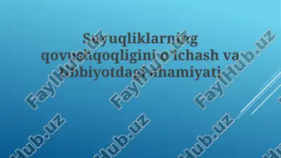suyuqliklarning qovushqoqligini o'lchashning mahsuloti — PPTX