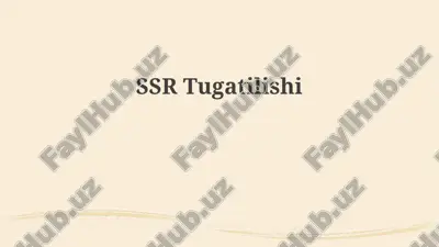 ssr tugatilishi — PPTX