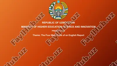 the four main parts of an english report — PPTX