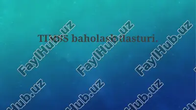 timss baholash dasturi — PPTX