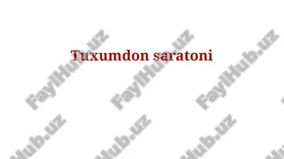 tuxumdon saratoni — PPTX