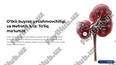 o'tkir buyrak yetishmovchiligi va nefrotik kriz — PDF