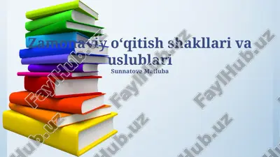 zamonaviy o‘qitish shakllari va uslublari — PPTX