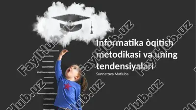 informatika òqitish metodikasi va uning tendensiyalari — PPTX