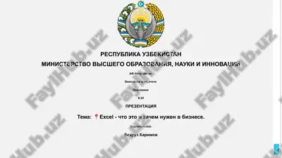 excel - chto eto i zachem nujen v biznese — PPTX