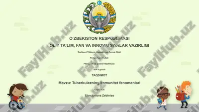 tuberkulezning immunitet fenomenlari — PPTX