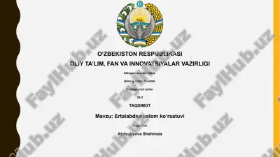 ertalabdan salom koʻrsatuvi — PPTX