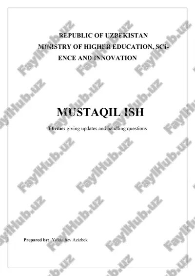 mustaqil ish update guide — DOCX