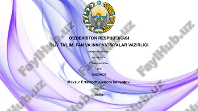 ertalabdan salom koʻrsatuvi — PPTX