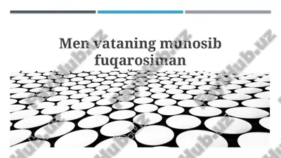 men vatanga sodiq fuqaroman — PPTX