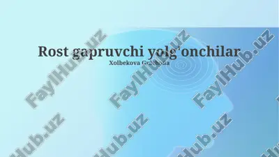yolg'on gapiruvchi notiqlar — PPTX