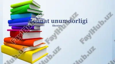 mehnat unumdorligi — PPTX