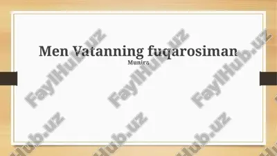 men vatanning fuqarosiman — PPTX