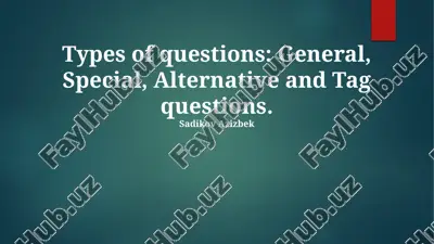 special questions — PPTX