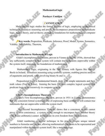 mathematical logic — DOCX