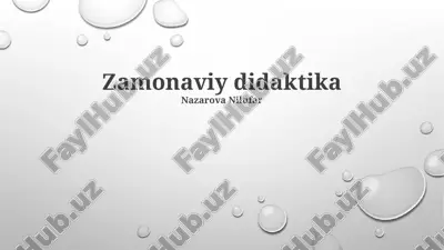 zamonaviy didaktika — PPTX