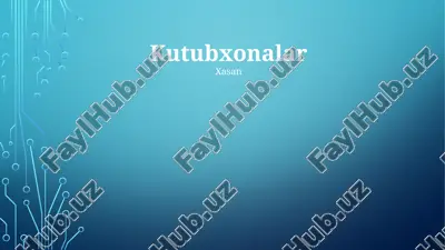 kutubxonalar — PPTX