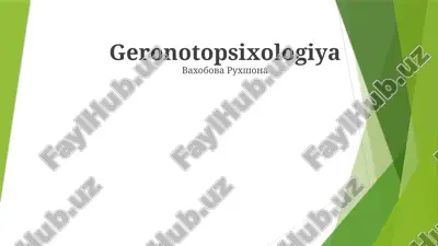 gerontopsixologiya — PPTX