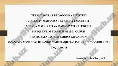 mustaqillik yillari an’anaviy xonandalik ijodiyoti taraqqiyoti — PPTX