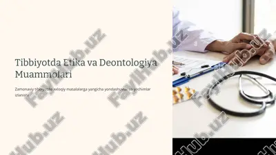 tibbiyotda etika va deontologiya muammolari — PDF