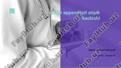 õtkir appenditsit atipik kechishi — PPTX
